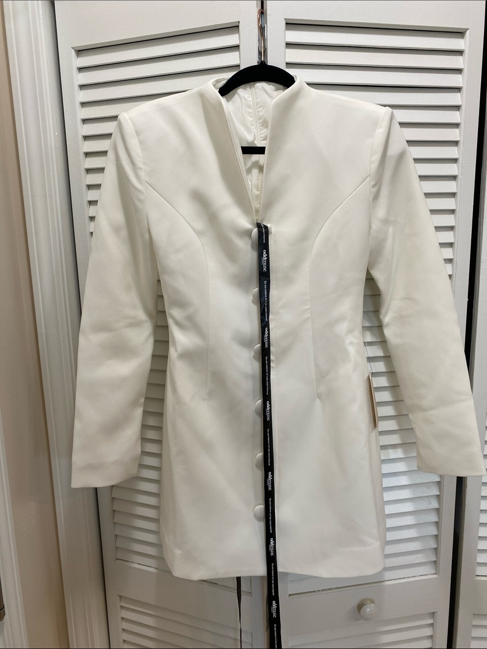 Crisp White Longline Tailored Blazer